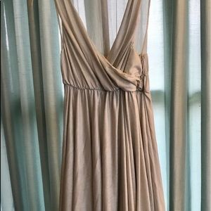 NWT Alice+Olivia Silver Goddess Empire Waist Dress